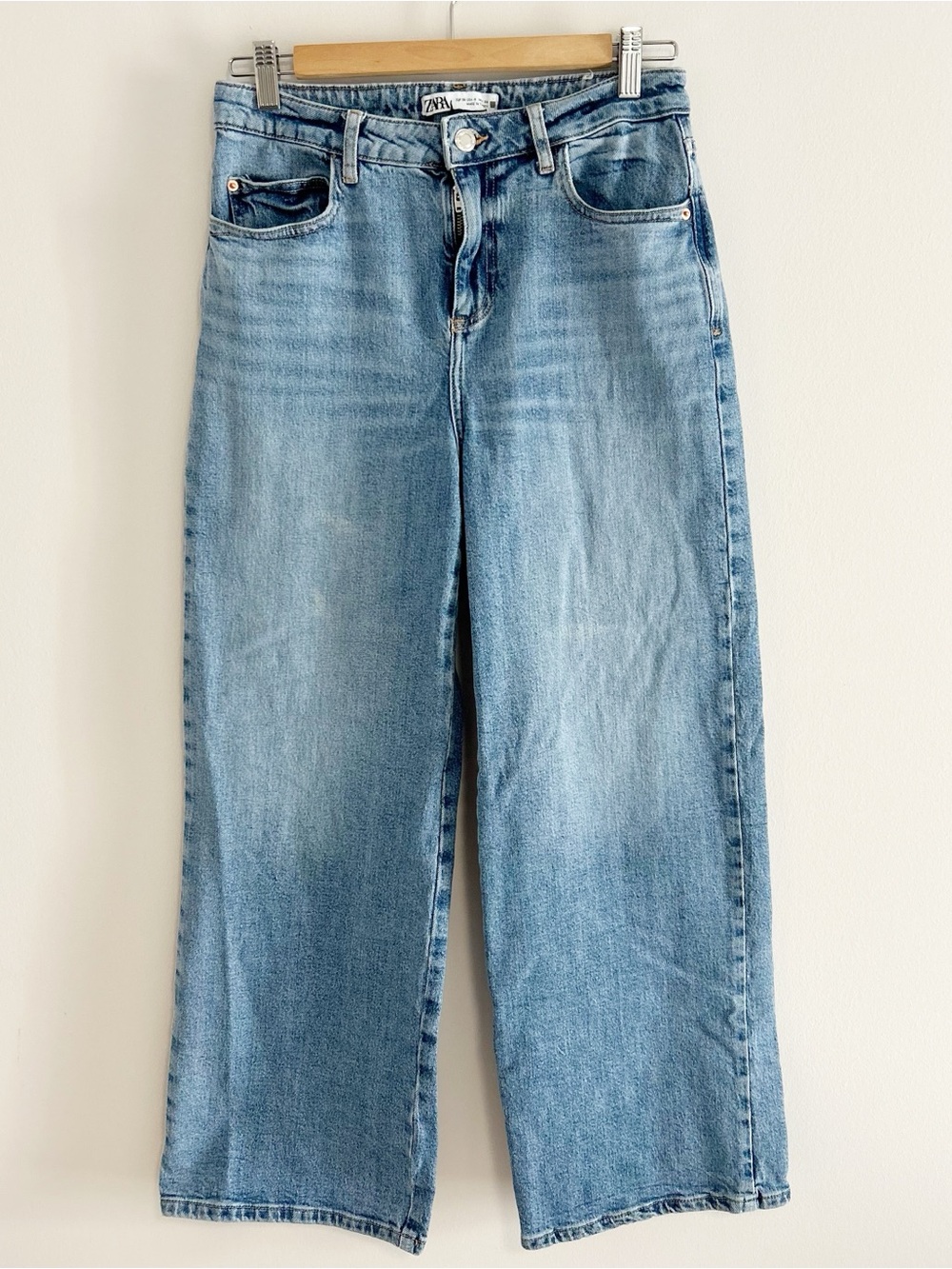 ZARA Mid rise wide leg jeans